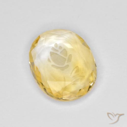 1.59ct Naturel Doré vif Citrine, ovale, Transparent