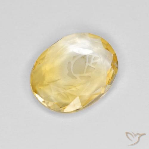 Citrine Doré vif naturelle ovale, 1.59 ct, Transparent