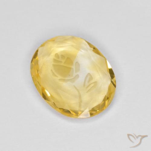 1.44ct Naturel Doré jaunâtre Citrine, ovale, Transparent