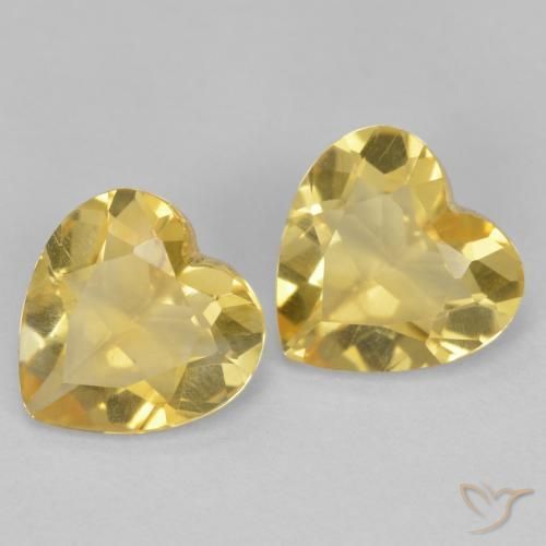 Shop natural 2.02ct Doré léger Citrine gems, Cœur, from Brésil at GemSelect. In stock, global shipping!