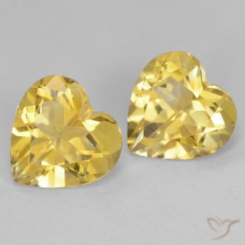 Shop natural 1.97ct Jaune doré léger Citrine gems, Cœur, from Brésil at GemSelect. In stock, global shipping!