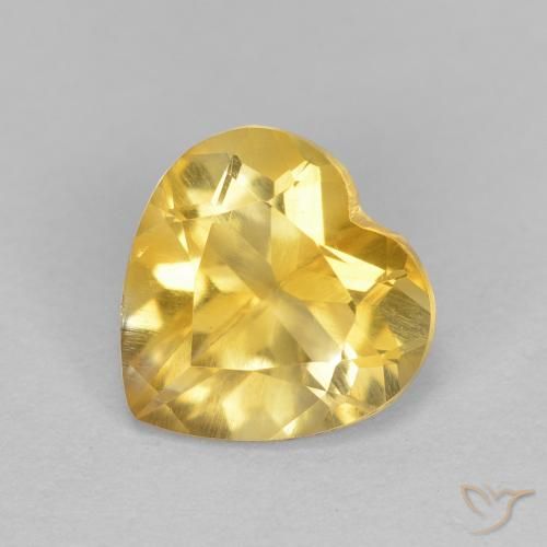 Citrine Or naturelle Forme de coeur, 1.07 ct, VS