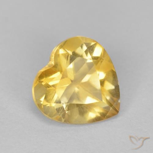 Citrine Or naturelle Forme de coeur, 1.07 ct, VS