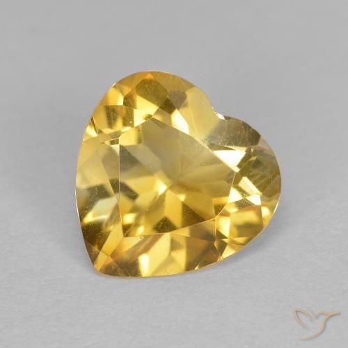 1.12ct Naturel Or Citrine, Cœur, VS