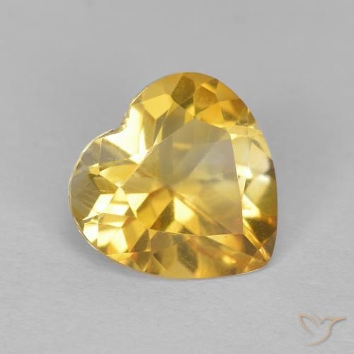 Citrine Or naturelle Cœur, 1.12 ct, VS