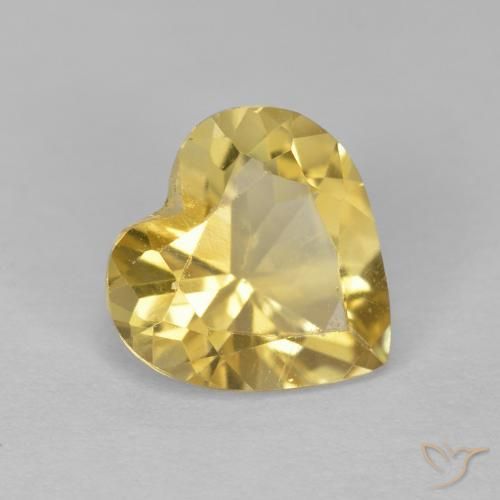 Citrine Doré naturelle Cœur, 1.00 ct, VS