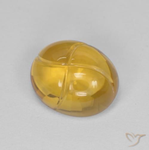 Citrine Doré moyen naturelle ovale, 2.84 ct, Transparent