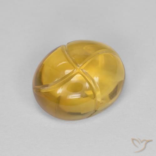 Citrine Doré moyen naturelle ovale, 2.84 ct, Transparent