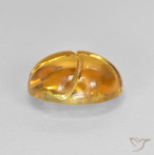 Citrine Doré moyen naturelle ovale, 2.84 ct, Transparent