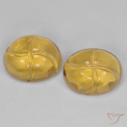 5.62ctw Naturel Or moyen Citrine, ovale, Transparent