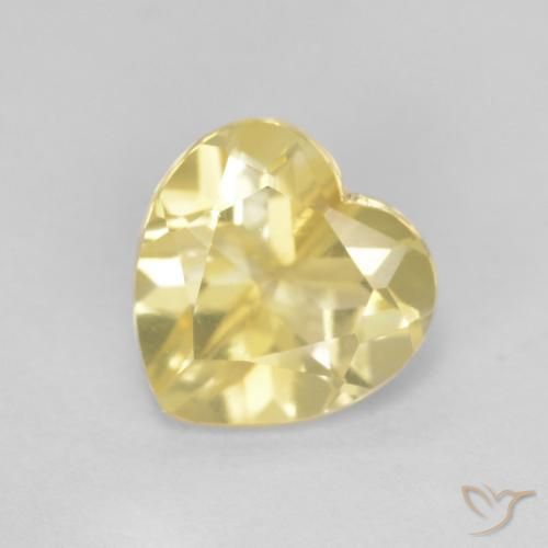 Citrine Doré vif naturelle Cœur, 1.17 ct, VS