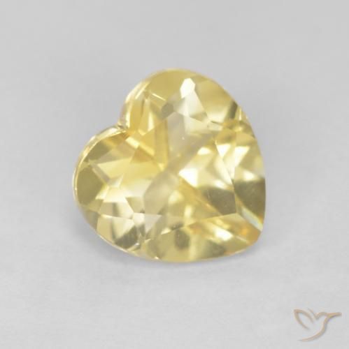 Citrine Doré vif naturelle Cœur, 1.17 ct, VS
