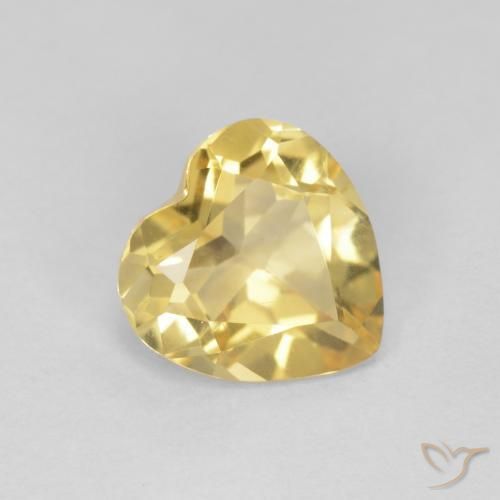 Citrine Jaune doré naturelle Cœur, 1.01 ct, VS
