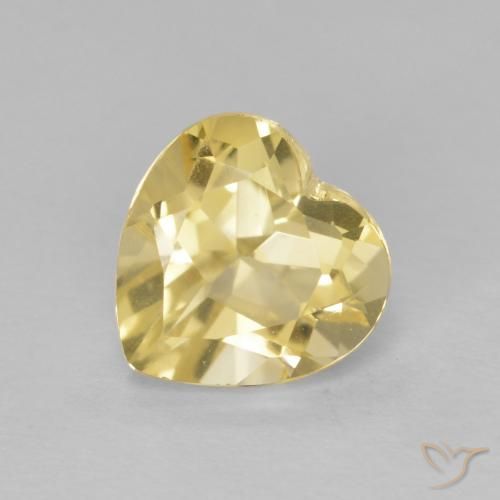 Citrine Doré jaunâtre naturelle Cœur, 1.24 ct, VS