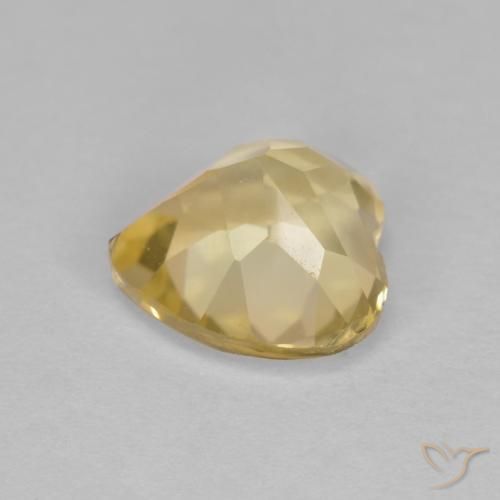 Citrine Doré jaunâtre naturelle Cœur, 1.24 ct, VS