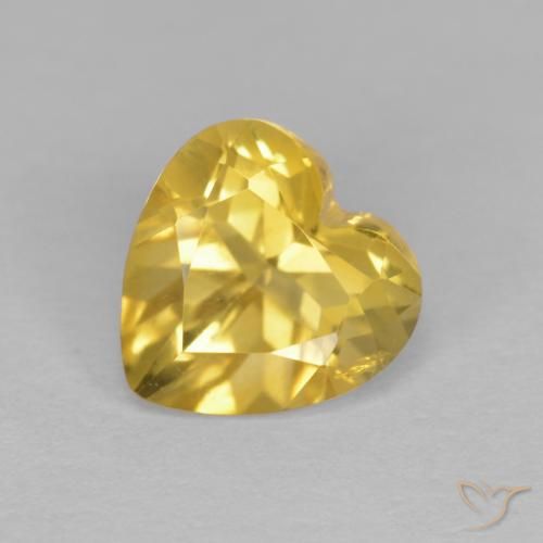 Citrine Doré moyen naturelle Cœur, 1.26 ct, VS