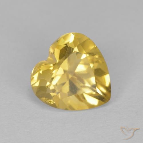 Citrine Doré moyen naturelle Cœur, 1.26 ct, VS