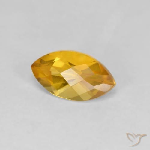 Citrine Orange doré profond naturelle Marquise, 1.02 ct, VS
