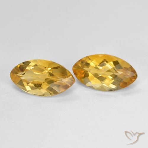 1.99ctw Naturel Doré moyen-foncé Citrine, Marquise, VS