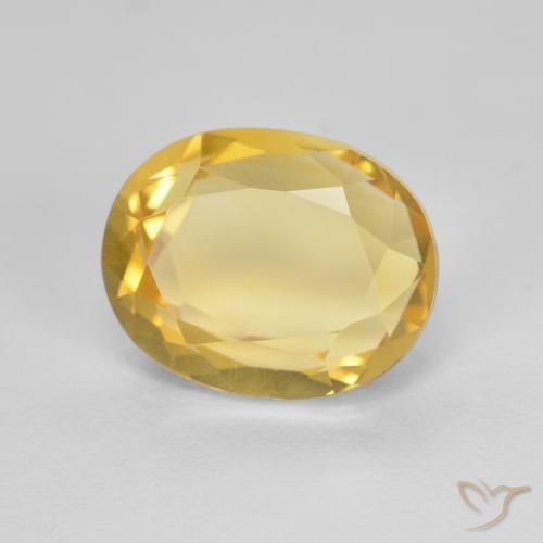 Citrine Or moyen naturelle ovale, 2.80 ct, VVS-VS