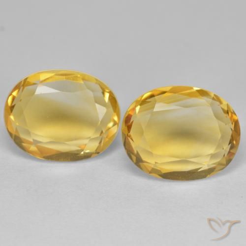 5.68ctw Naturel Doré Citrine, ovale, VVS-VS