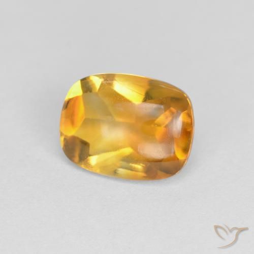 Citrine Or naturelle Coussin, 1.39 ct, Transparent
