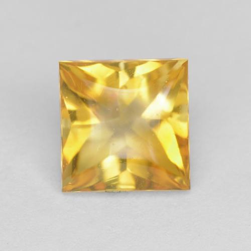 Citrine Doré naturelle Carré, 1.07 ct, Transparent