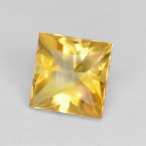 Citrine Doré naturelle Carré, 1.07 ct, Transparent