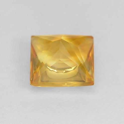 Citrine Doré naturelle Carré, 1.07 ct, Transparent