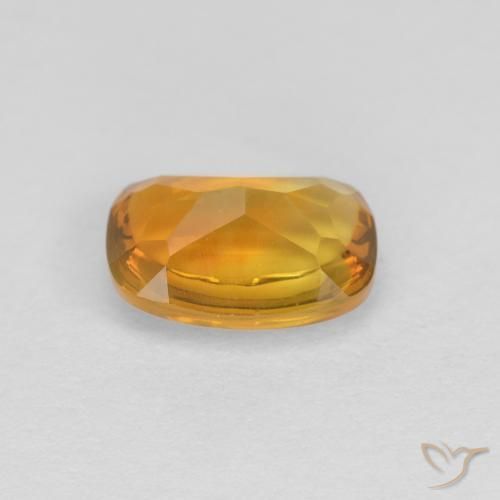 Citrine Doré foncé naturelle Coussin, 0.86 ct, Transparent