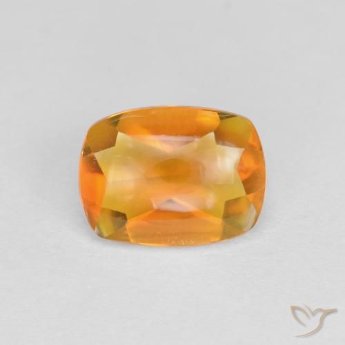 1.32ct Naturel Orange moyen Citrine, Coussin, Transparent