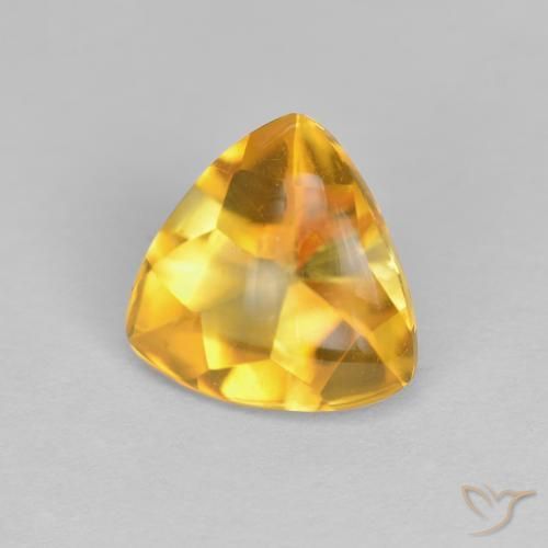 Citrine Doré foncé naturelle Trillion, 1.61 ct, Transparent