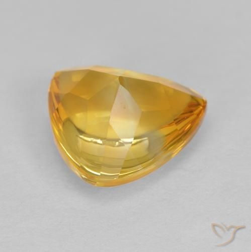 Citrine Doré foncé naturelle Trillion, 1.61 ct, Transparent