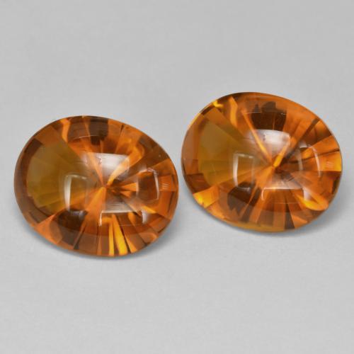 Achetez naturel 6.59ct Orange foncé Citrine gems, Coupe ovale, En provenance Brésil chez GemSelect. En stock, livraison internationale!