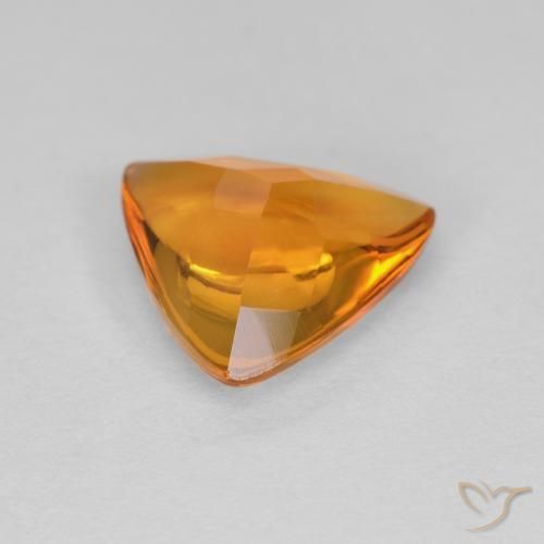 Citrine Abricot orange naturelle Trillion, 1.23 ct, Transparent