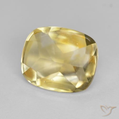 4.68ct Naturel Doré Citrine, Coussin, Transparent