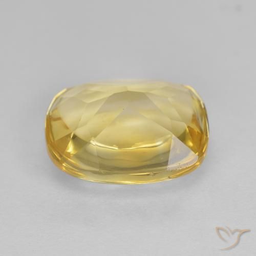 Citrine Doré naturelle Coussin, 4.68 ct, Transparent