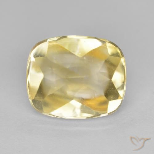 5.66ct Naturel Doré Citrine, Coussin, Transparent