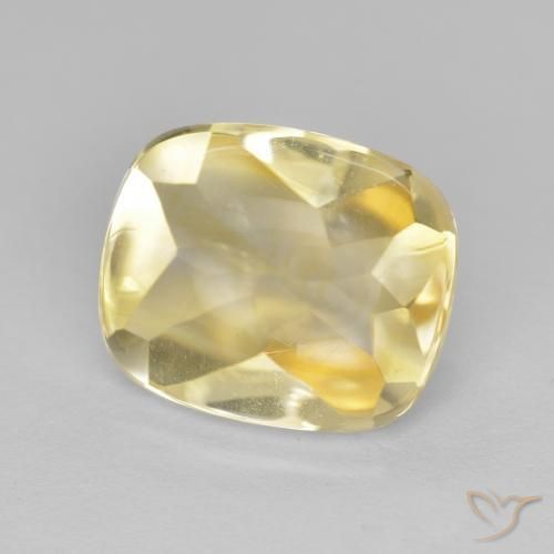 Citrine Doré naturelle Coussin, 5.66 ct, Transparent