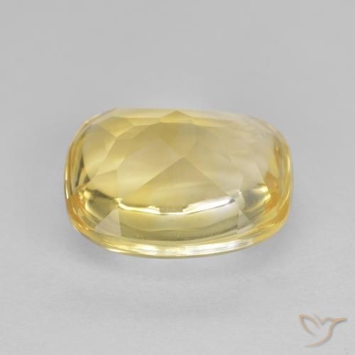 Citrine Doré naturelle Coussin, 5.66 ct, Transparent