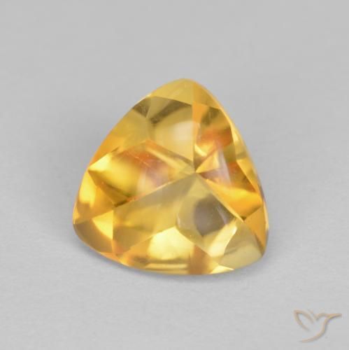 Citrine Orange doré profond naturelle Trillion, 1.70 ct, Transparent
