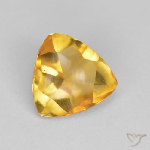 Citrine Doré naturelle Trillion, 1.48 ct, Transparent