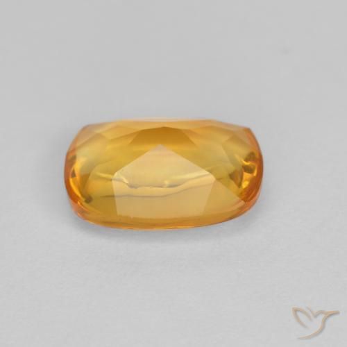 Citrine Orange doré profond naturelle Coussin, 1.15 ct, Transparent