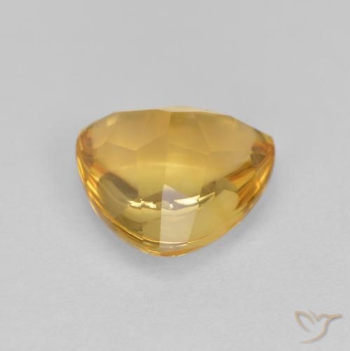 Citrine Orange doré profond naturelle Trillion, 1.56 ct, Transparent
