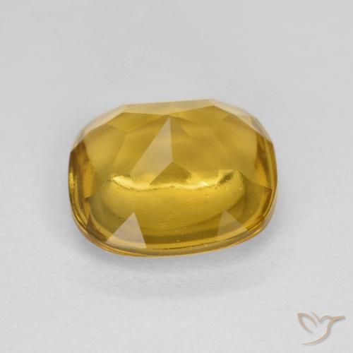 Citrine Doré naturelle Coussin, 3.40 ct, Transparent