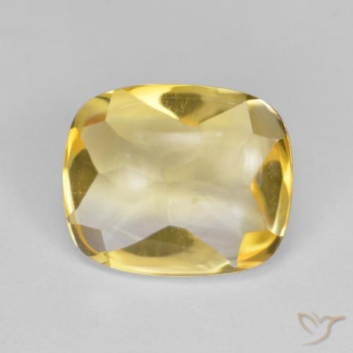 4.80ct Naturel Doré vif Citrine, Coussin, Transparent