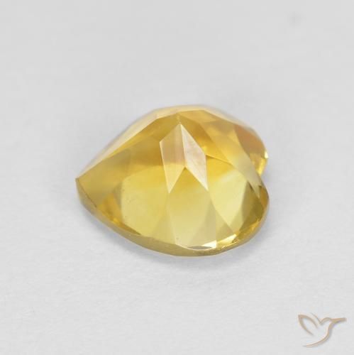 Citrine Jaune Toscane naturelle Cœur, 0.76 ct, VVS-VS