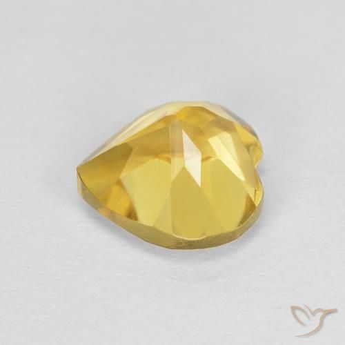 Citrine Jaune Toscane naturelle Cœur, 0.79 ct, VVS-VS