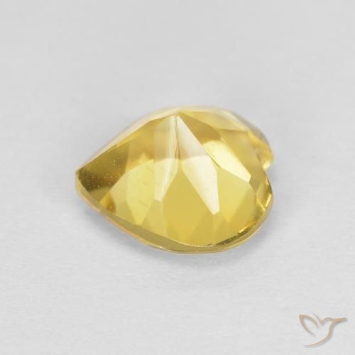 Citrine Jaune Toscane naturelle Cœur, 0.78 ct, VVS-VS