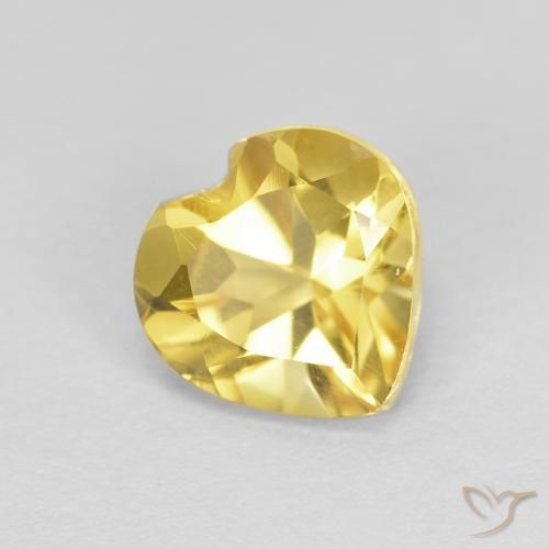 0.78ct Naturel Jaune moyen Citrine, Cœur, VVS-VS